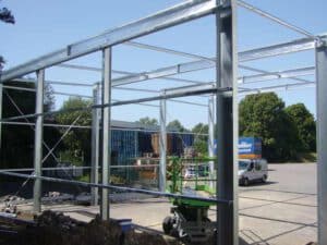 Bau einer Lagerhalle Bau einer Lagerhalle