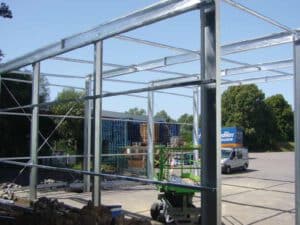 Bau eines Palettenlagers