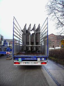 Transport von Schweißbaugruppen und Anlagenträgern