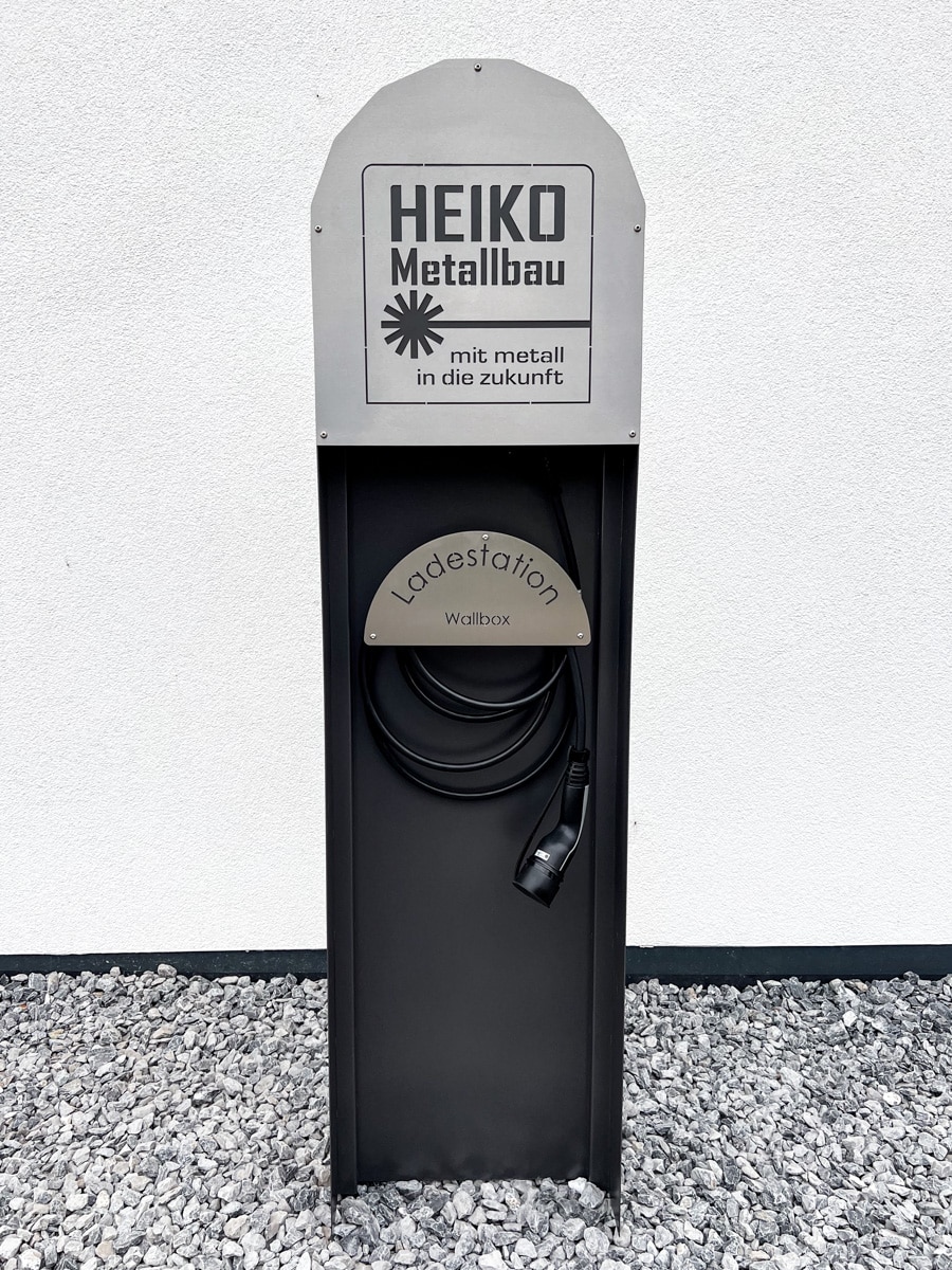 Your electric vehicle charging stations enclosed in stainless steel design from HEIKO Metallbau. High-quality enclosures protect your charging stations and add an elegant touch to any location.
